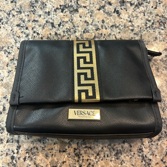 Versace Black and Gold Clutch/Makeup Bag NEW - Picture 2 of 5